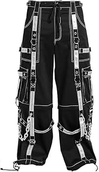 Men Gothic Bondage Reflective Men Pant Alternative Punk Rock